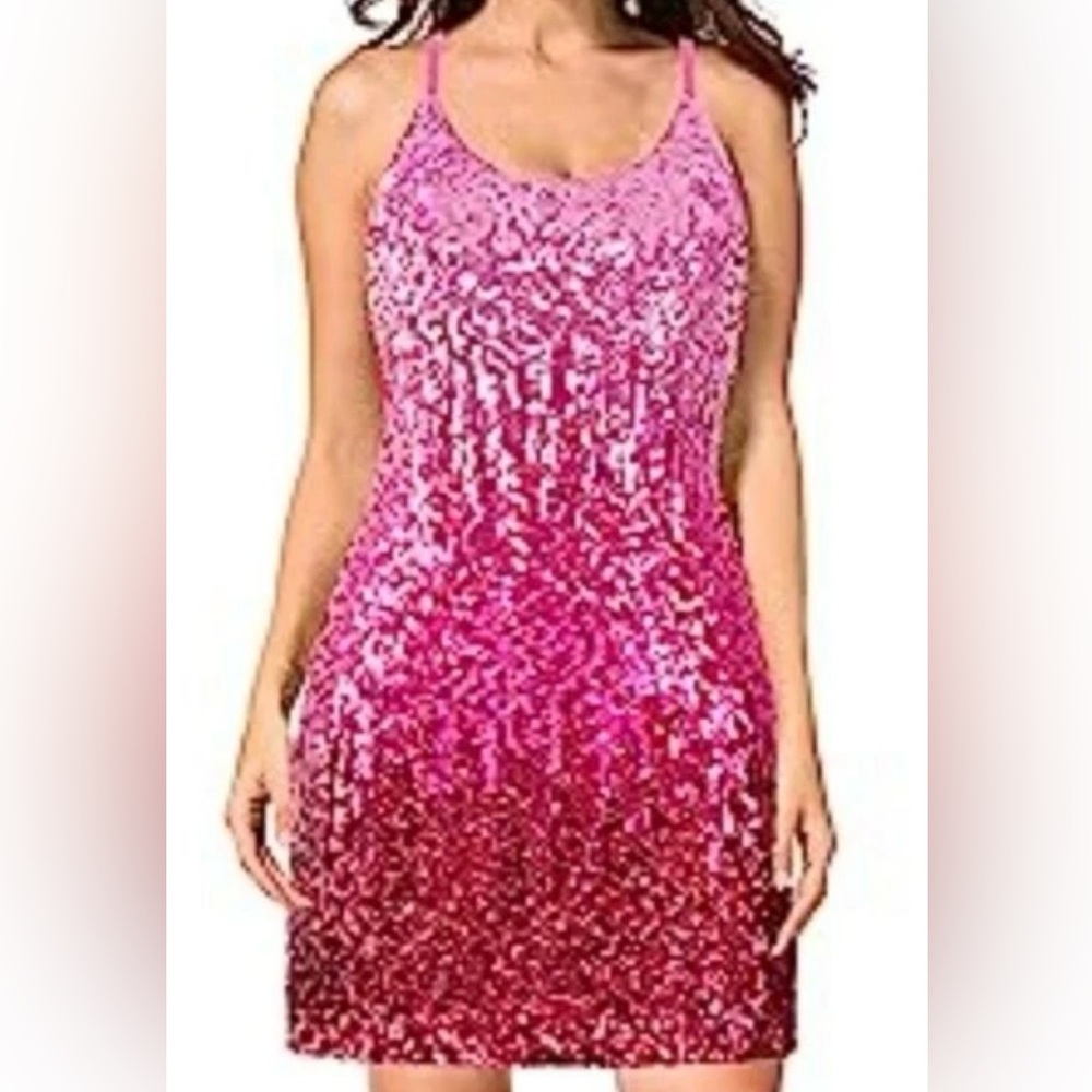 Vibrant Pink Halter Dress by MANER
